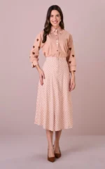 Saia Maxi Midi no Tricoline Listrada Julia - Tata Martello - Imagem 5