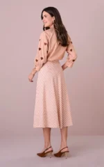 Saia Maxi Midi no Tricoline Listrada Julia - Tata Martello - Imagem 4