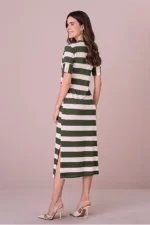 Vestido Maxi Midi na Viscolycra Listrado Vilma - Tata Martello - Imagem 2