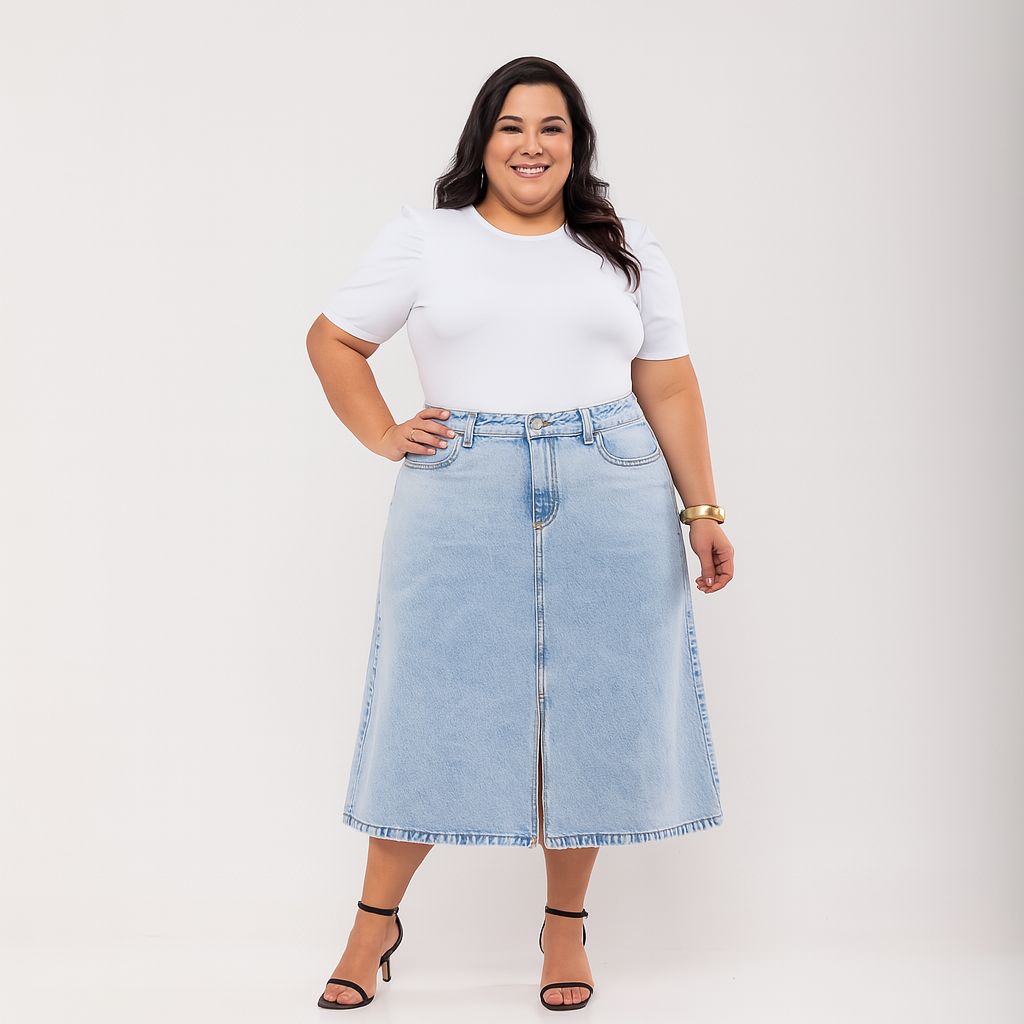 Ava clara plus Saia Ava Plus Size - Imagem 6