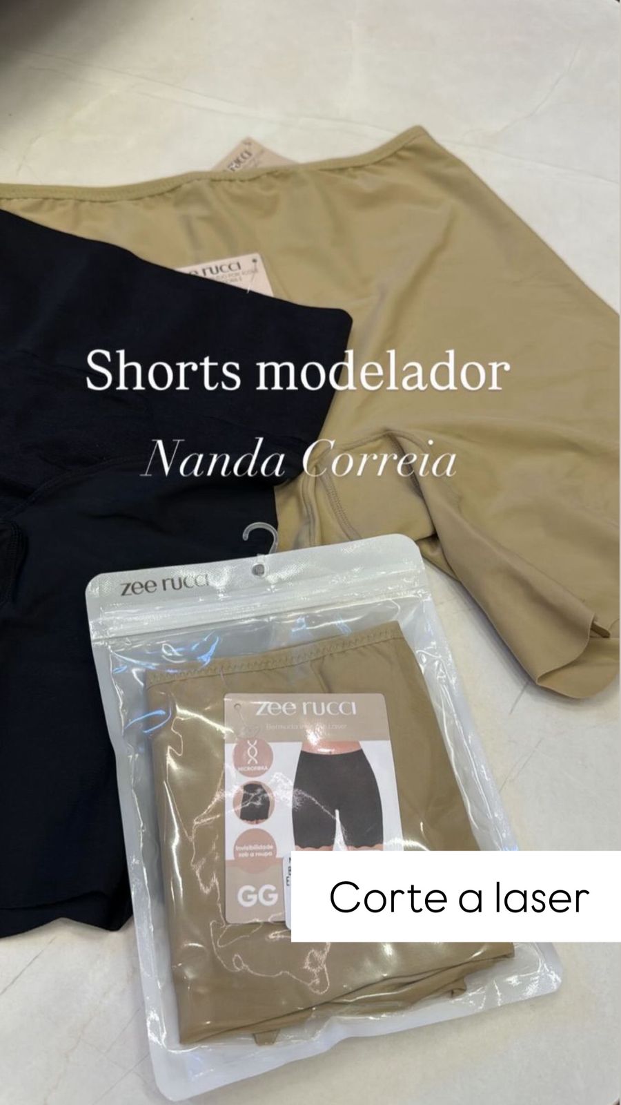 BERMUDA Bermuda Modeladora Sem Costura Preta - Imagem 1