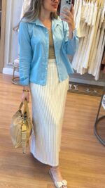 Saia Transpassada no Linho - Imagem 3