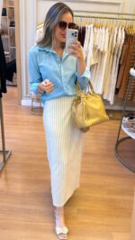 Saia Transpassada no Linho