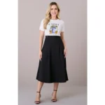 Saia Midi Godê na Alfaiataria Soho Joyce - Tatá Martello