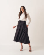 Saia Paris Linho Moda Modesta
