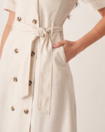 Vestido Karen Linho Natural Moda Modesta - Imagem 2