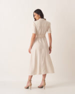 Vestido Karen Linho Natural Moda Modesta - Imagem 3