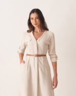 Vestido Chemise Magnólia Viscose Moda Modesta - Imagem 5