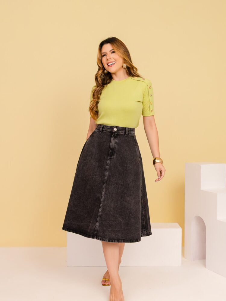 Saia Eliza Preto Stone