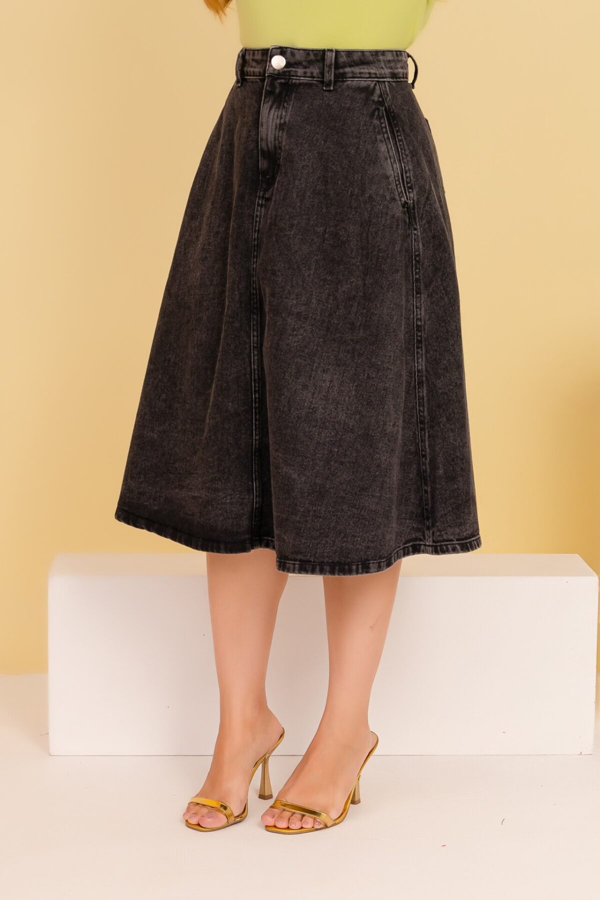 Saia Eliza Preto Stone - Imagem 5