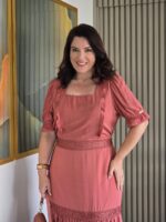 Vestido Midi c/ Detalhe Guipir - Imagem 3