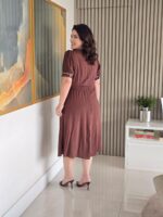 Vestido Evasê com Frente Bordada - Imagem 4