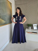 Vestido Longo Evasê Bordado - Imagem 4