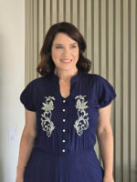 Vestido Longo Evasê Bordado - Imagem 2