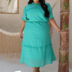 Vestido Evasê com Babadinhos