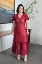 Vestido Marsala em Tule Diana - Querem Vestidos