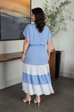 Vestido Azul Serenity em Viscose Valentina - Querem Vestidos - Imagem 3