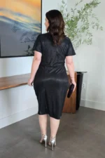 Vestido Preto Tubinho com Brilho Alena - Querem Vestidos - Imagem 8