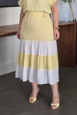 Vestido Amarelo Manteiga em Viscose Valentina - Querem Vestidos - Imagem 6