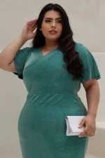 Vestido Verde Tubinho com Brilho Alena - Querem Vestidos - Imagem 9