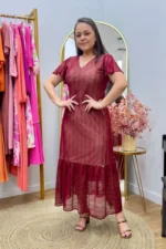 Vestido Marsala em Tule Diana - Querem Vestidos - Imagem 3