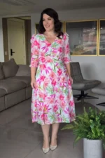 Vestido Lorena Floral em Crepe Georgette - Querem Vestidos