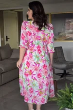 Vestido Lorena Floral em Crepe Georgette - Querem Vestidos - Imagem 8