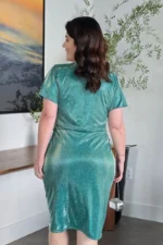 Vestido Verde Tubinho com Brilho Alena - Querem Vestidos - Imagem 6