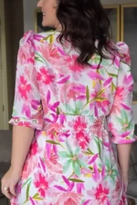 Vestido Lorena Floral em Crepe Georgette - Querem Vestidos - Imagem 6