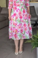 Vestido Lorena Floral em Crepe Georgette - Querem Vestidos - Imagem 5