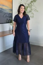 Vestido Azul Marinho em Tule Diana - Querem Vestidos - Imagem 2