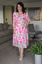 Vestido Lorena Floral em Crepe Georgette - Querem Vestidos - Imagem 3