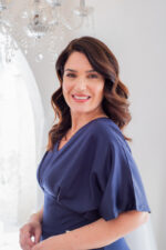 Vestido Midi Élise Azul Marinho em Crepe Acetinado - Lecler - Imagem 4