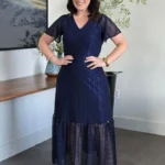 Vestido Azul Marinho em Tule Diana - Querem Vestidos