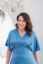 Vestido Midi Élise Azul Serenity em Crepe Acetinado - Lecler - Imagem 5