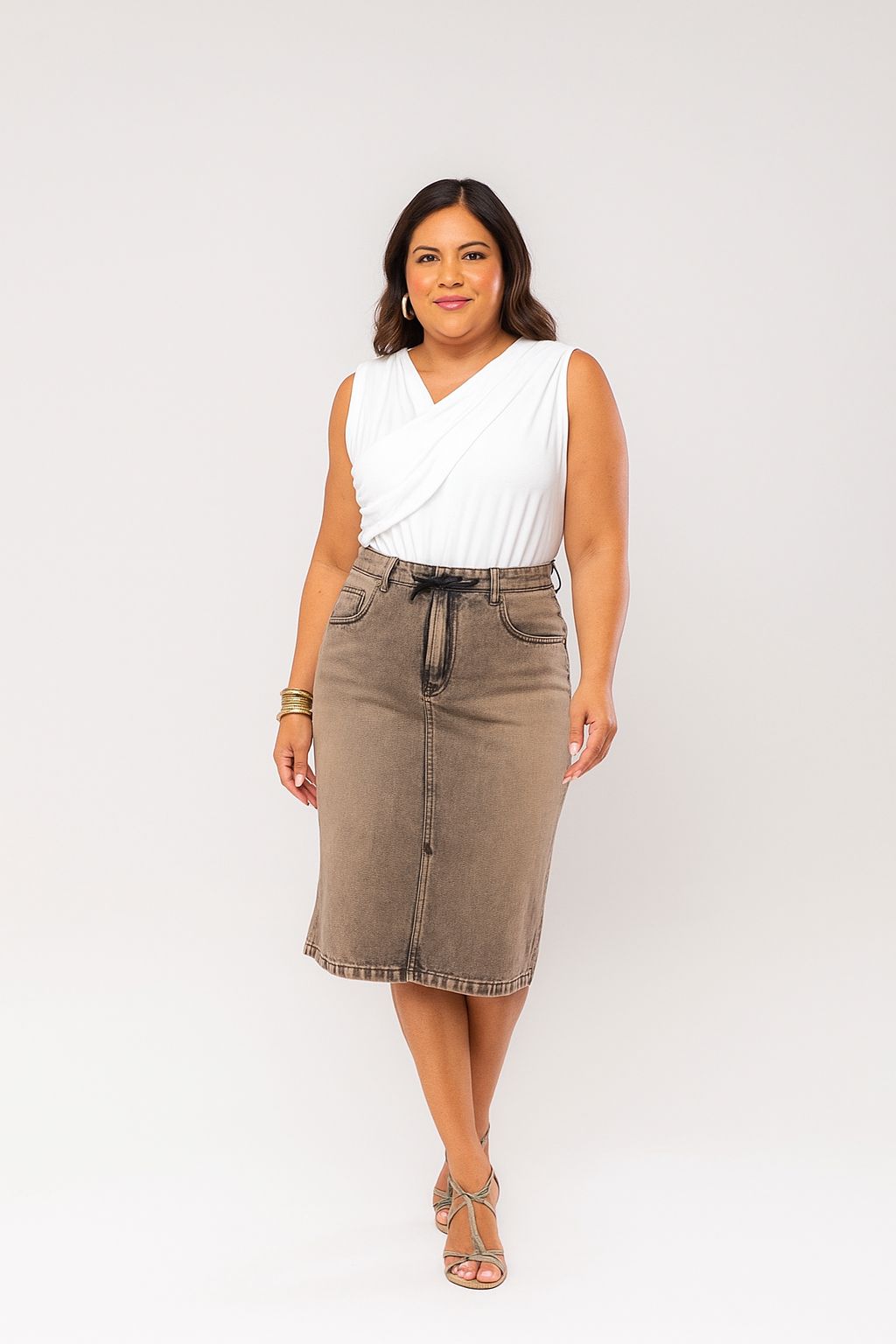 beatriz plus Saia Beatriz Black Plus Size - Imagem 1