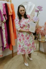 Vestido Lorena Floral em Crepe Georgette - Querem Vestidos - Imagem 10