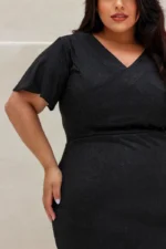 Vestido Preto Tubinho com Brilho Alena - Querem Vestidos - Imagem 10