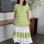 Vestido Verde Menta em Viscose Valentina - Querem Vestidos