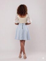 Saia Jeans Ester Plus Size Clássica - Imagem 4